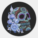 Search for blue sugar skulls stickers Dia de los muertos