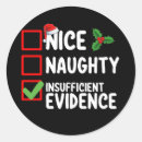 Search for evidence stickers Santa