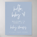 Search for signs baby boy shower party decor Dusty blue