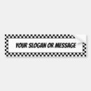 Search for checked bumper stickers Black and white