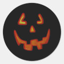 Search for glowing pumpkin face stickers Halloween