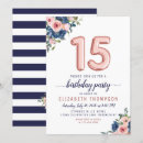Search for blush and navy quinceanera invitations Floral