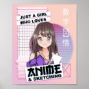 Recherche de filles de manga posters Kawaii