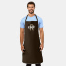 Search for brown monogram aprons Initial