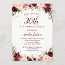 Search for red 30th birthday invitations Flowers