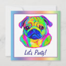 Search for pug birthday invitations Celebration
