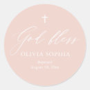Search for pink christening stickers Baptism