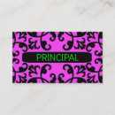 Recherche de school principal business cards Rose
