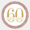 Search for 60th birthday stickers Rose gold