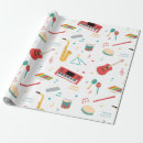 Search for musical instrument wrapping paper Music notes