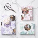 Search for purple snowflakes wrapping paper Red