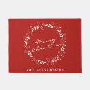 Search for rustic christmas doormats Red and white