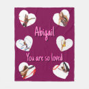 Search for heart shaped collage blankets For her