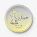 Search for gender neutral baby elephant plates Yellow