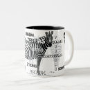 Search for black and white zebra stripes mugs Africa