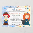 Search for princess and pirate invitations Girl
