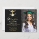 Search for rose graduation invitations Caduceus