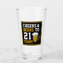 Search for 21st birthday beer glasses Cheers to 21 years