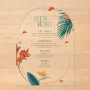 Recherche de menu tropical invitations Élégant