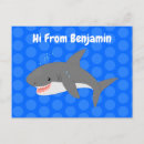 Search for shark cartoon postcards Ocean