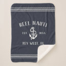 Search for white anchor blankets Navy blue and white