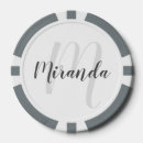 Recherche de monogramme jetons poker Moderne