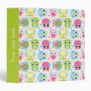 Search for cute owl binders Colourful