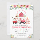 Recherche de tracteur rouge invitations D'anniversaire de ferme