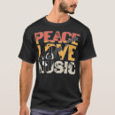 Recherche de peace love music tshirts Guitare