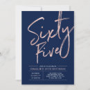 Search for 65th birthday invitations Rose gold