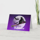 Search for broom halloween cards Black cat