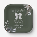 Search for floral baby shower plates It's a girl
