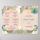 Search for peacock wedding programs Golden