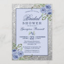Search for silver bridal shower invitations Floral