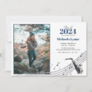 Search for music notes graduation invitations Band