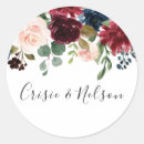 Search for wine red wedding stickers Burgundy