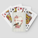 Recherche de coeur vintage jeux de cartes Floral