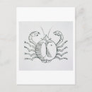 Recherche de illustration de crabe cartes postales Cancer