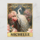 Recherche de paon blanc cartes postales Vintage