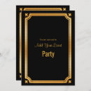 Search for black tie event invitations Black and gold