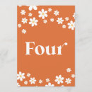 Search for four table cards Flowers