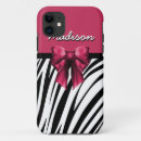 Search for pink zebra iphone cases White
