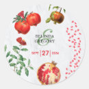 Search for red pomegranate stickers Watercolor