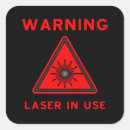 Search for laser warning stickers Hazard
