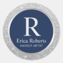 Search for glitter monogram stickers Silver