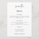 Search for guests name wedding menus Minimalist