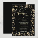 Recherche de noir et or noël invitations Cocktail