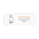 Search for orange cat return address labels Cats