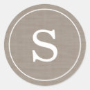 Search for burlap monogram stickers Country