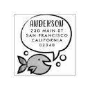 Search for fish rubber stamps Return address